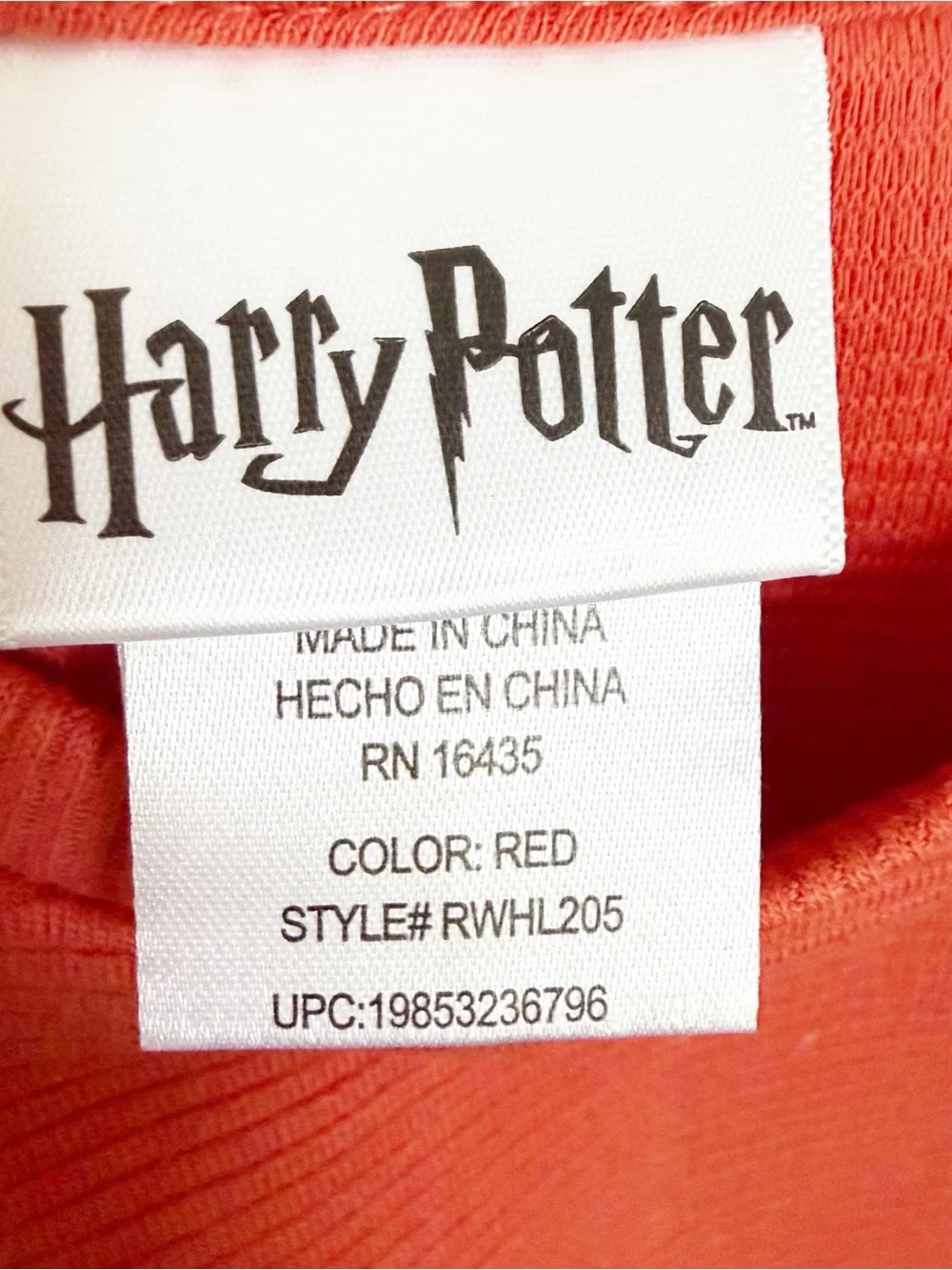 Harry Potter Baby Boy 2 Piece Pant Top Set Red Orange 18M Ribbed Knit Cozy NWT